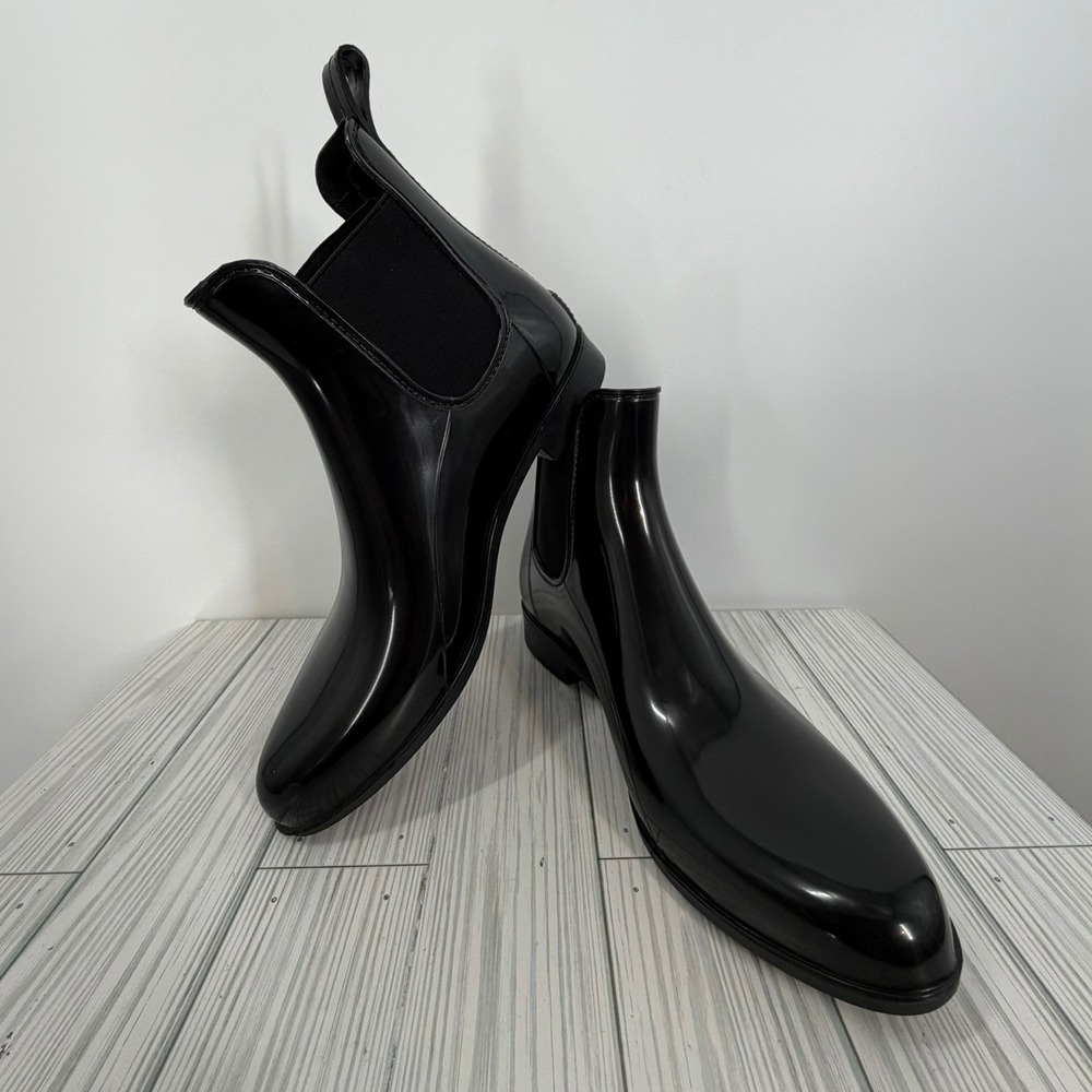 Sam Edelman Boots Booties Black Tinsley Rubber Rain Ankle Women's Size 10